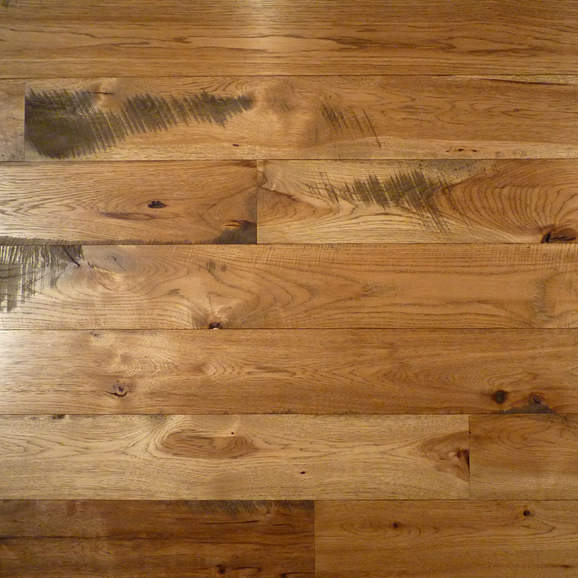 Muscanell Millworks Solid Hickory, Walnut Hickory Hardwood Floor